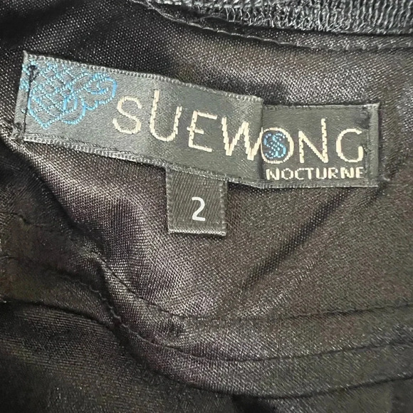 Sue Wong size 2 sequin art deco sheer back wedding guest formal midi dress - Picture 5 of 10